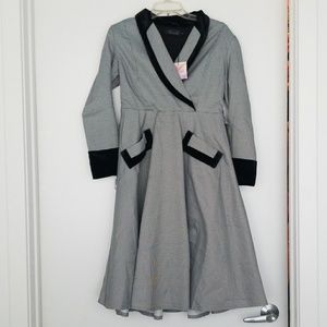 The Heading My Way Houndstooth Coat Dress by Chicw